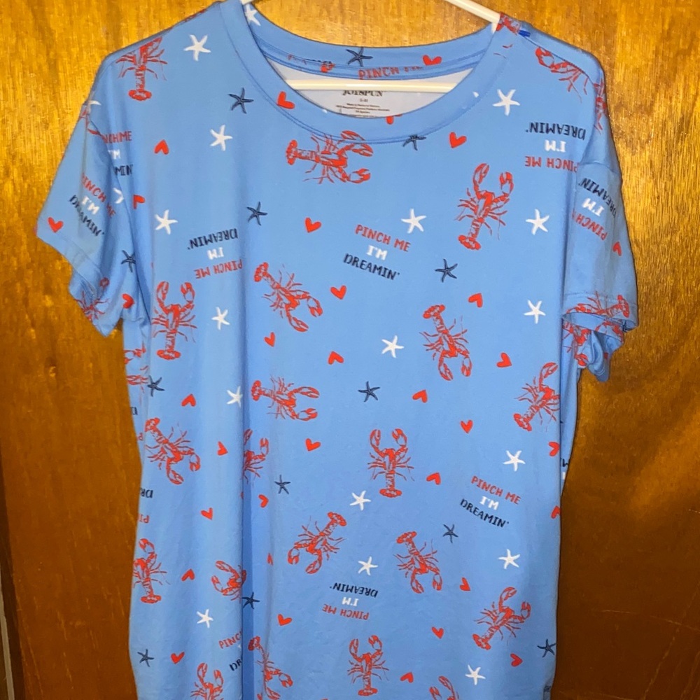 Joyspun Lobster Print Pajama Gown